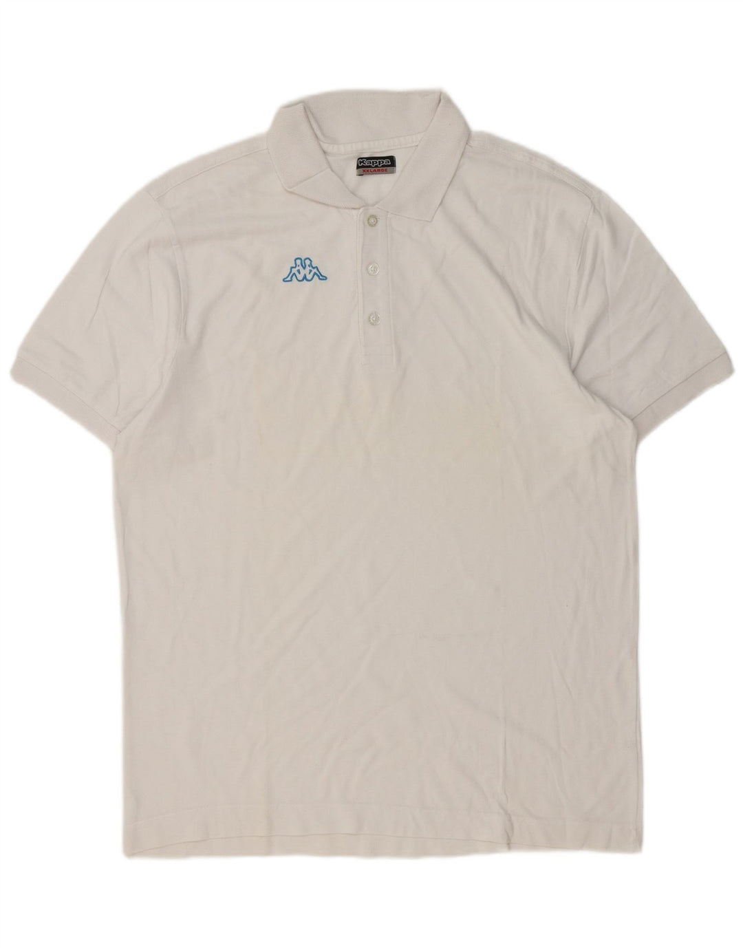 Polo grafica da uomo Kappa 2XL cotone bianco