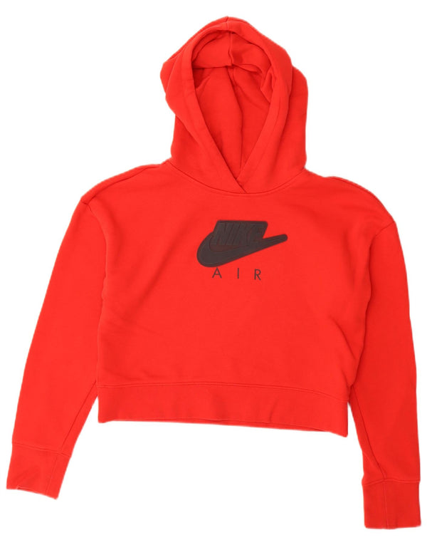 Felpa con cappuccio Nike Crop Graphic Standard Fit per ragazze 13-14 anni XL Rossa