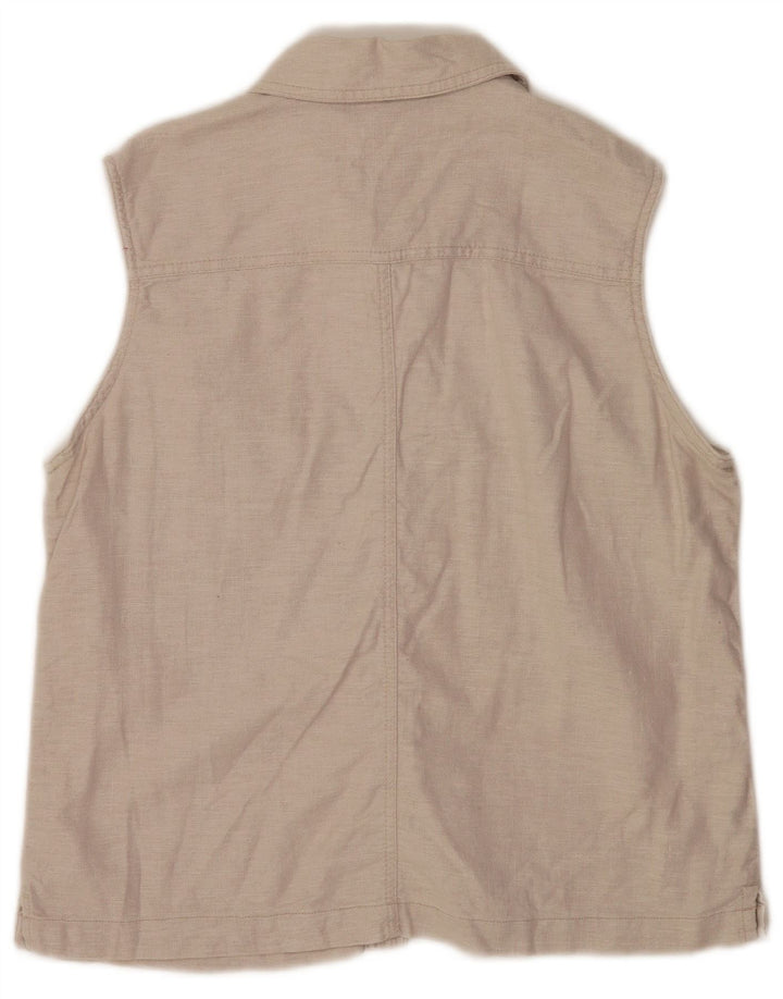 Camicetta senza maniche da donna Faded Glory UK 16 Lino grigio grande