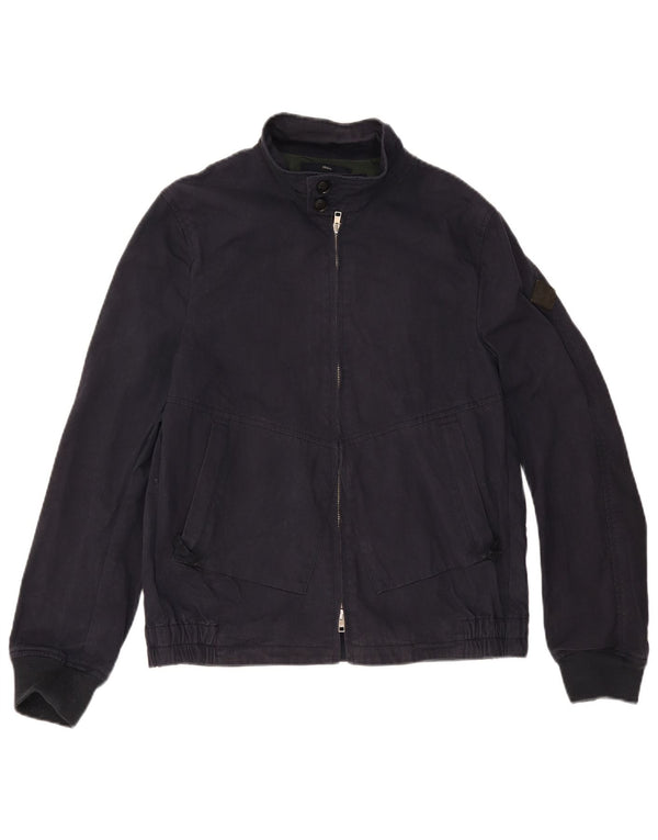 Giubbotto bomber da uomo Paul Smith medio in cotone blu navy