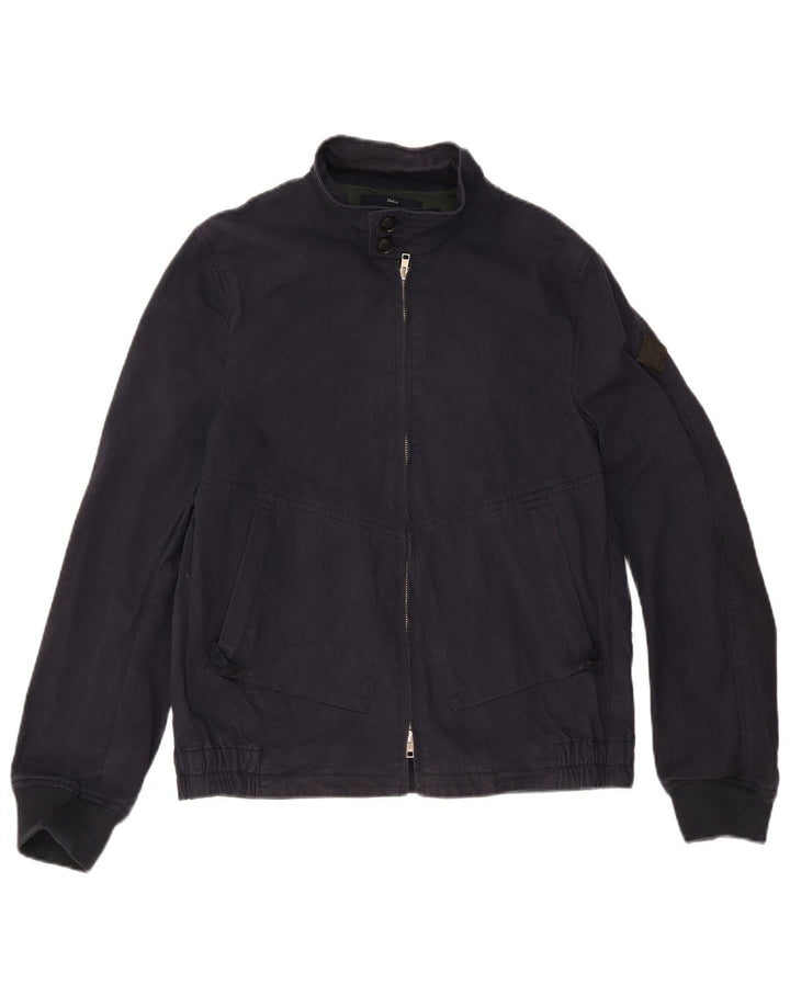 Giubbotto bomber da uomo Paul Smith medio in cotone blu navy