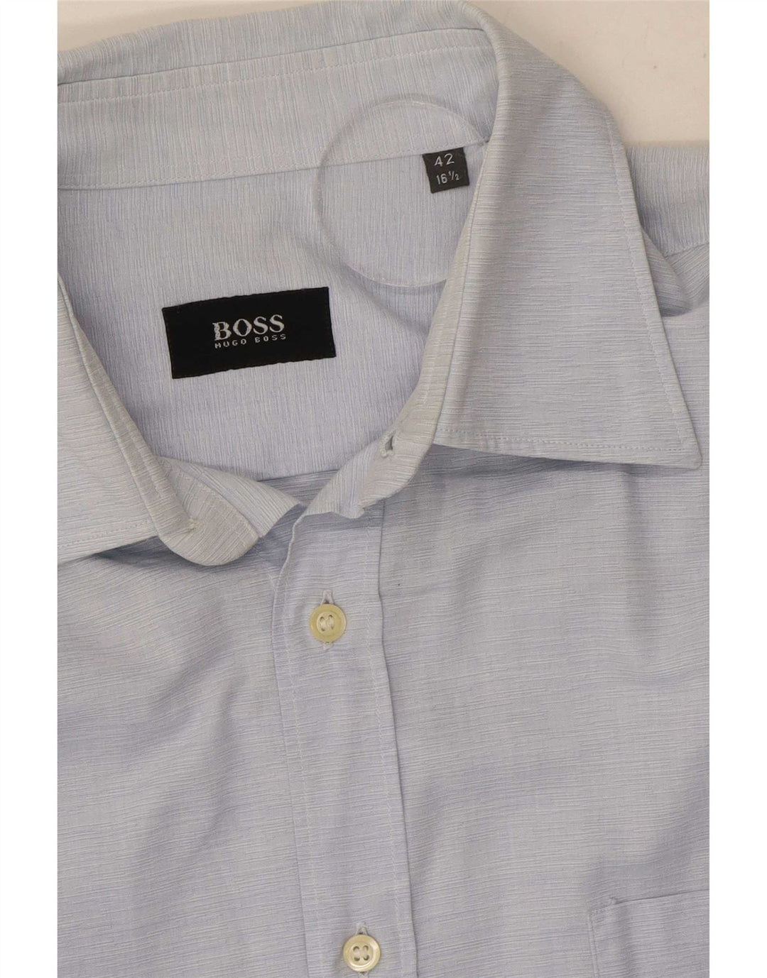 Camicia da uomo Hugo Boss taglia 42 16 1/2 grande cotone blu