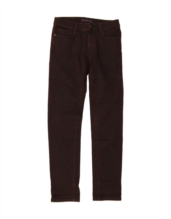 TRUSSARDI Womens Slim Jeans IT 46 Large W32 L32 Brown Cotton Vintage Trussardi and Second-Hand Trussardi from Messina Hembry 