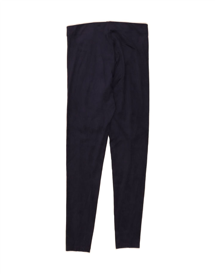 MARKS & SPENCER Womens Leggings UK 10 Small Navy Blue Polyester Vintage Marks & Spencer and Second-Hand Marks & Spencer from Messina Hembry 
