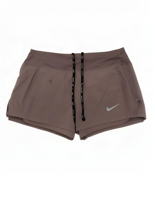 Pantaloncini sportivi Nike Dri Fit da donna UK 6 XS poliestere grigio
