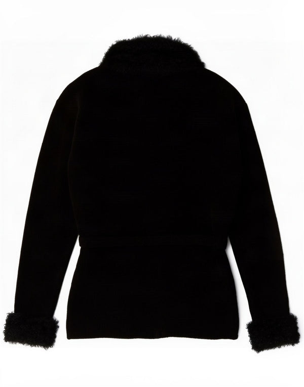 St. Maglione cardigan da donna Bernard UK 12/14 Acrilico nero medio