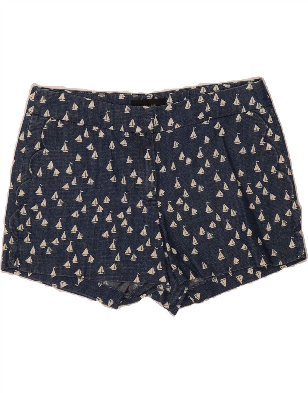 J. CREW Womens Abstract Pattern Casual Shorts US 2 XS W30  Navy Blue Vintage J. Crew and Second-Hand J. Crew from Messina Hembry 