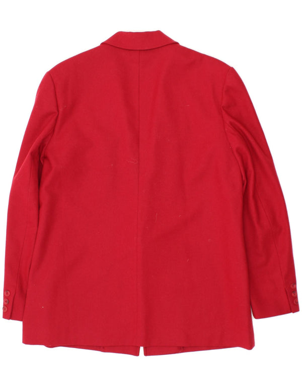 PENDLETON Womens 1 Button Blazer Jacket US 12 Large Red Virgin Wool
