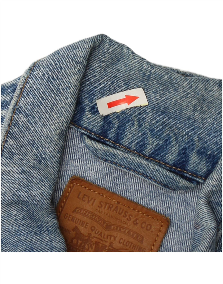 Giacca di jeans da uomo Levi's UK 34 XS blu cotone