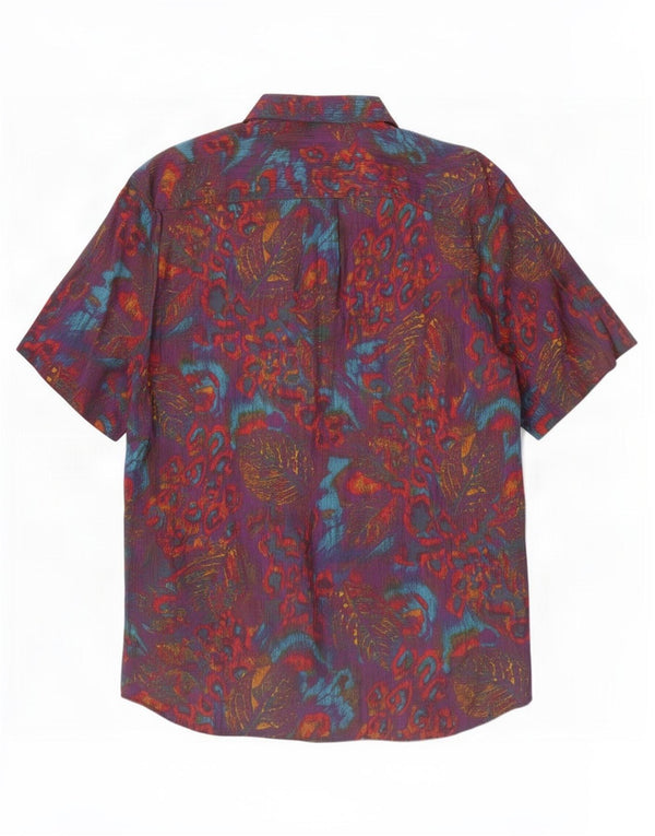 Camicia a maniche corte da uomo Poggianti XL in viscosa tie-dye multicolore