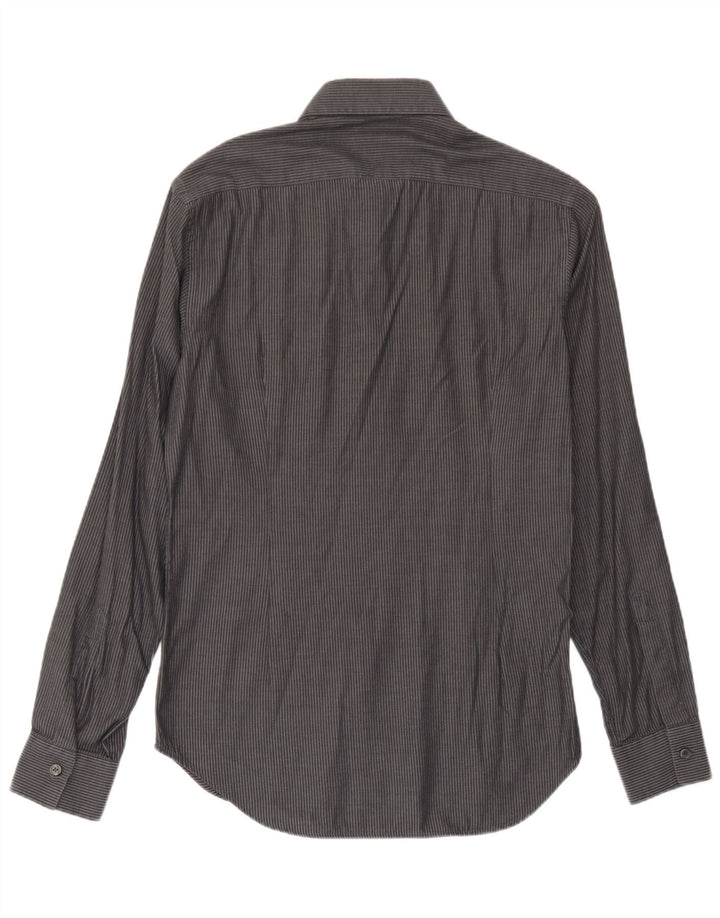 Camicia da uomo Calvin Klein taglia 40 cotone a righe grigio medio