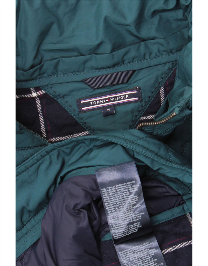 Giacca trapuntata corta da donna Tommy Hilfiger UK 14 Cotone verde medio