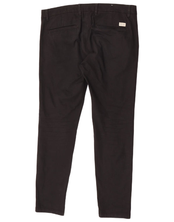Pantaloni chino slim da uomo Zara EU 44 Large W34 L32 cotone nero