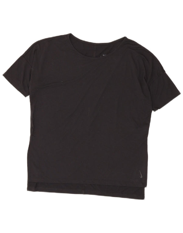 T-shirt oversize da donna Nike Dri Fit UK 14 poliestere nero medio