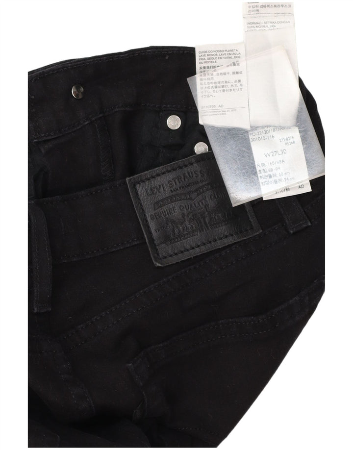 LEVI'S Jeans 725 da donna a vita alta bootcut W27 L30 cotone nero