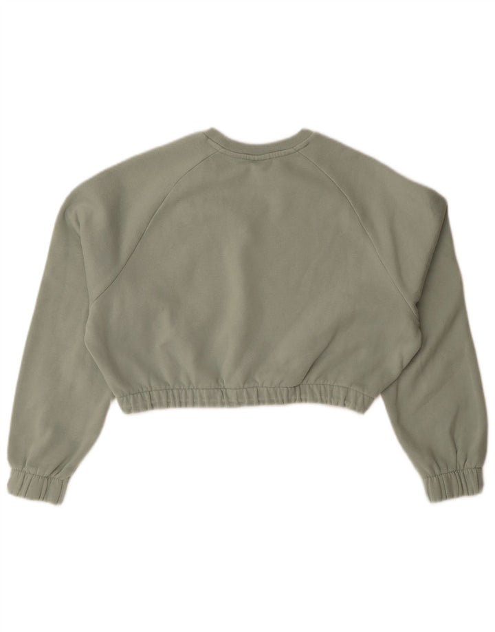 Felpa corta oversize da donna Puma UK 10 Small Green Cotton