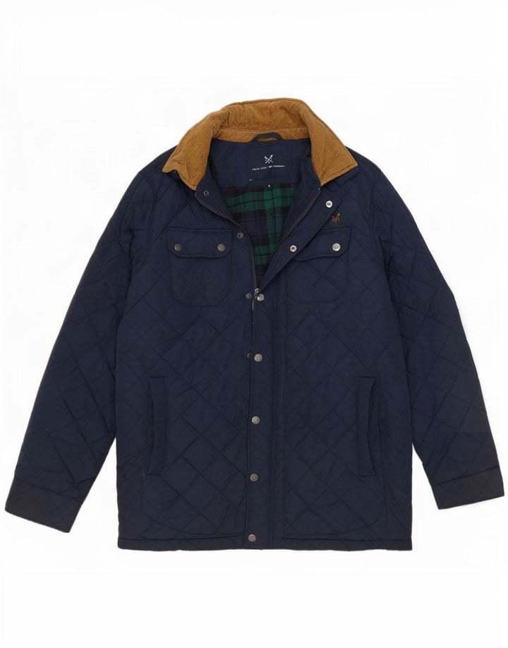 Crew Clothing Giacca trapuntata da uomo UK 36 Small Poliestere blu navy
