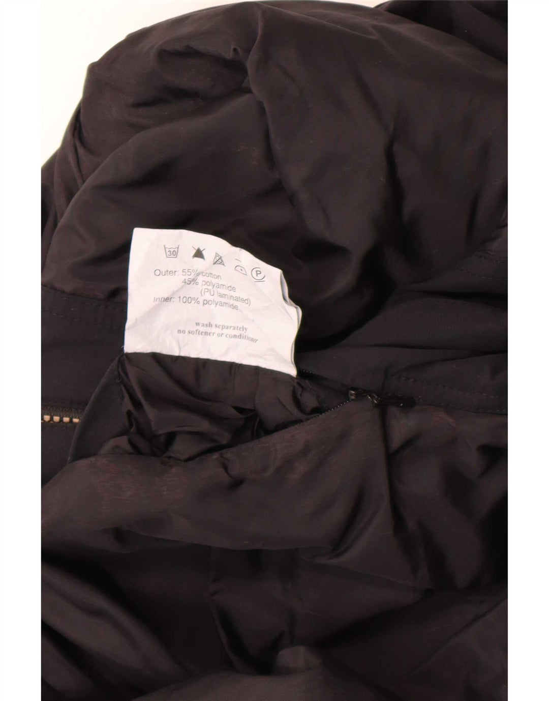 Giacca antipioggia con cappuccio da donna Barbour UK 14 grande cotone nero