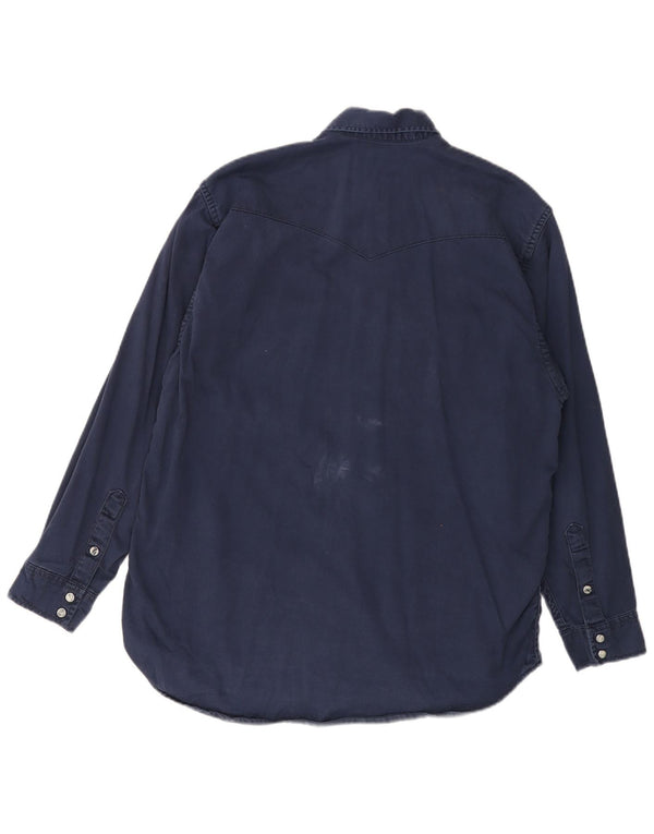 Camicia da uomo Lee Small in cotone blu navy
