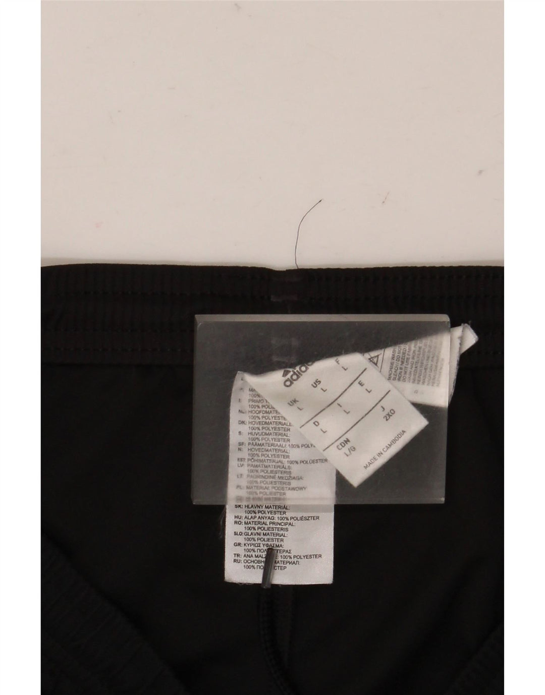 Pantaloncini sportivi Adidas Climalite da uomo grandi in poliestere nero