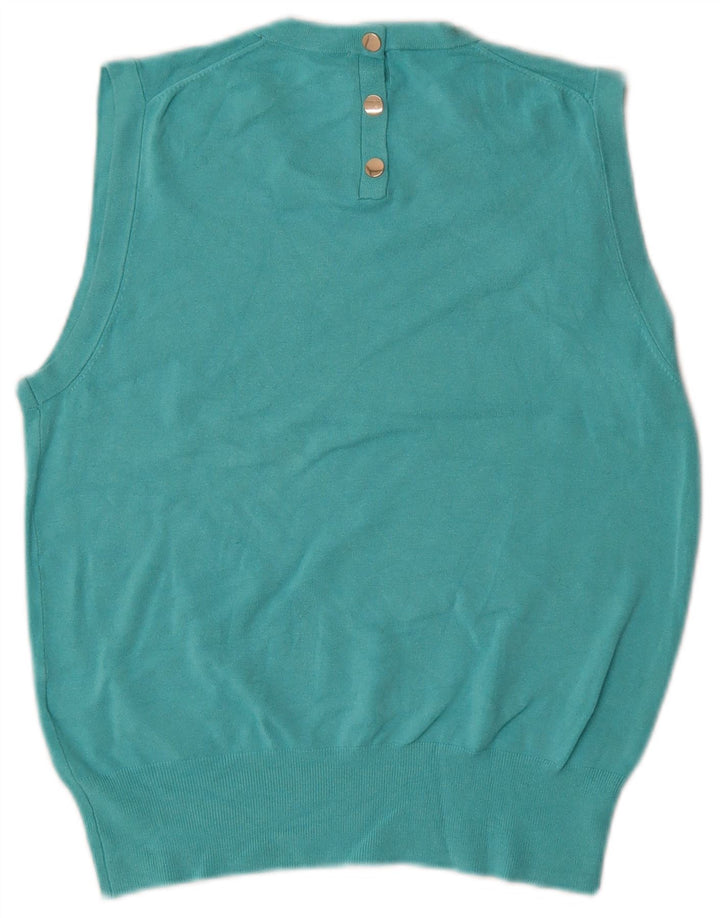 Canottiera da donna Zara UK 14 grande in viscosa blu
