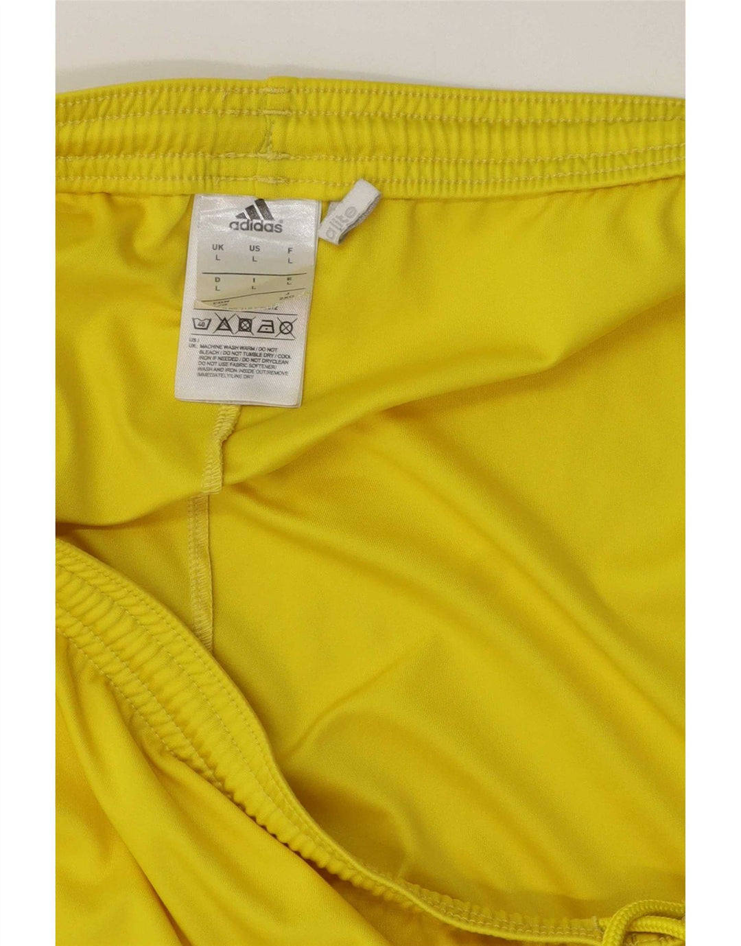 Pantaloncini sportivi Adidas Climalite da uomo di grandi dimensioni in poliestere giallo