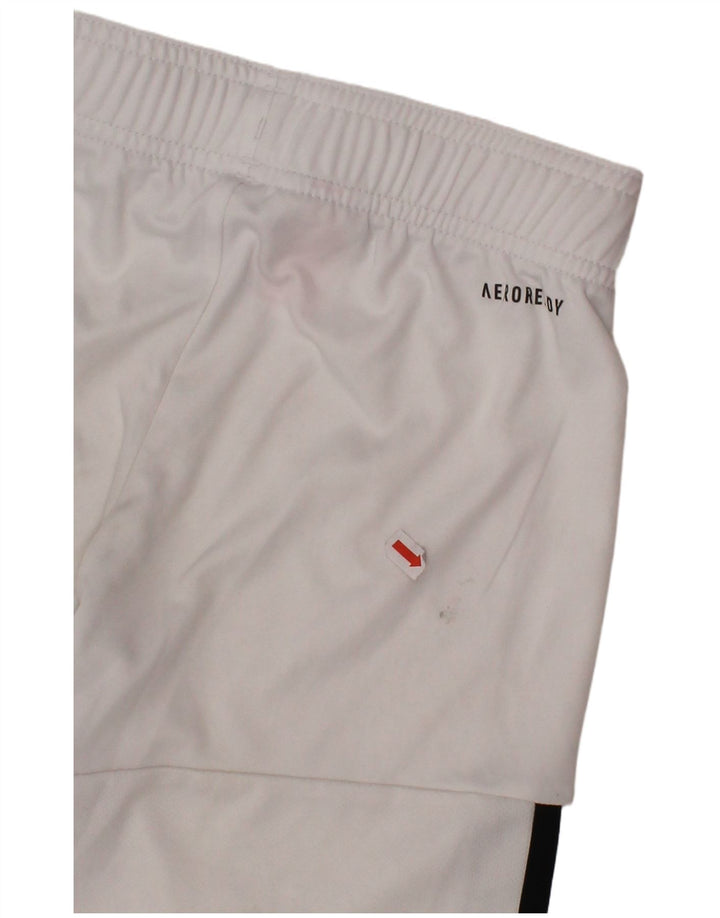 Pantaloncini sportivi ADIDAS Aeroready da bambino 7-8 anni in poliestere bianco