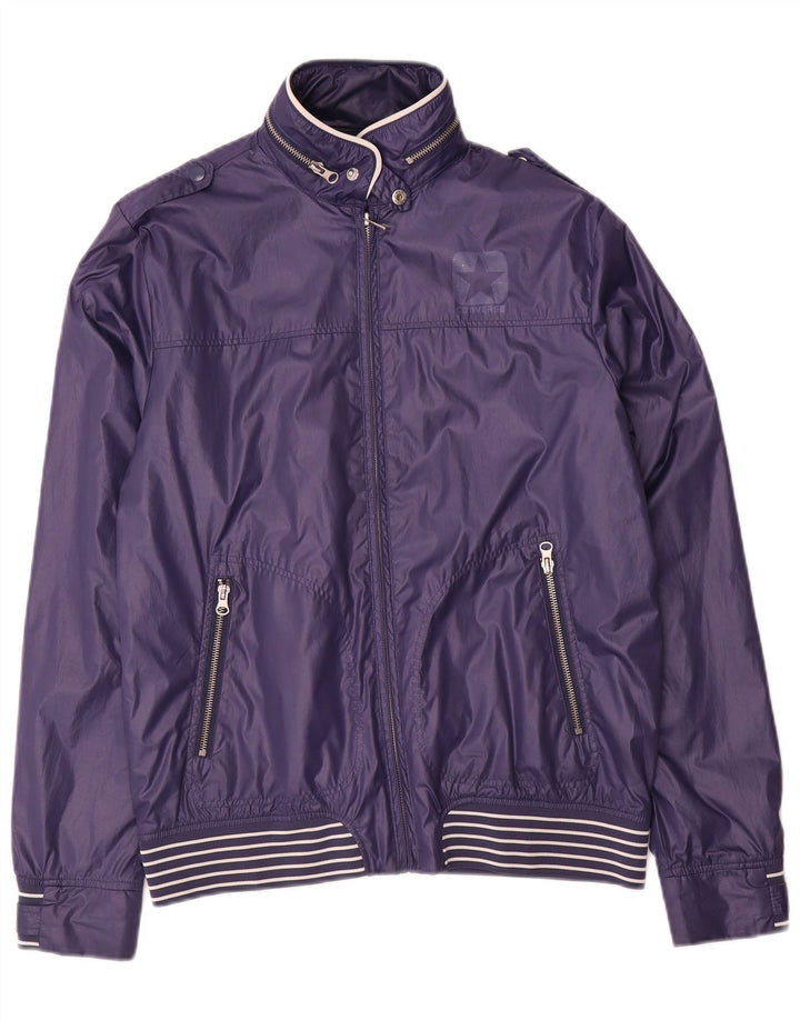 Giacca antipioggia militare con cappuccio da uomo Converse UK 38 poliestere viola medio