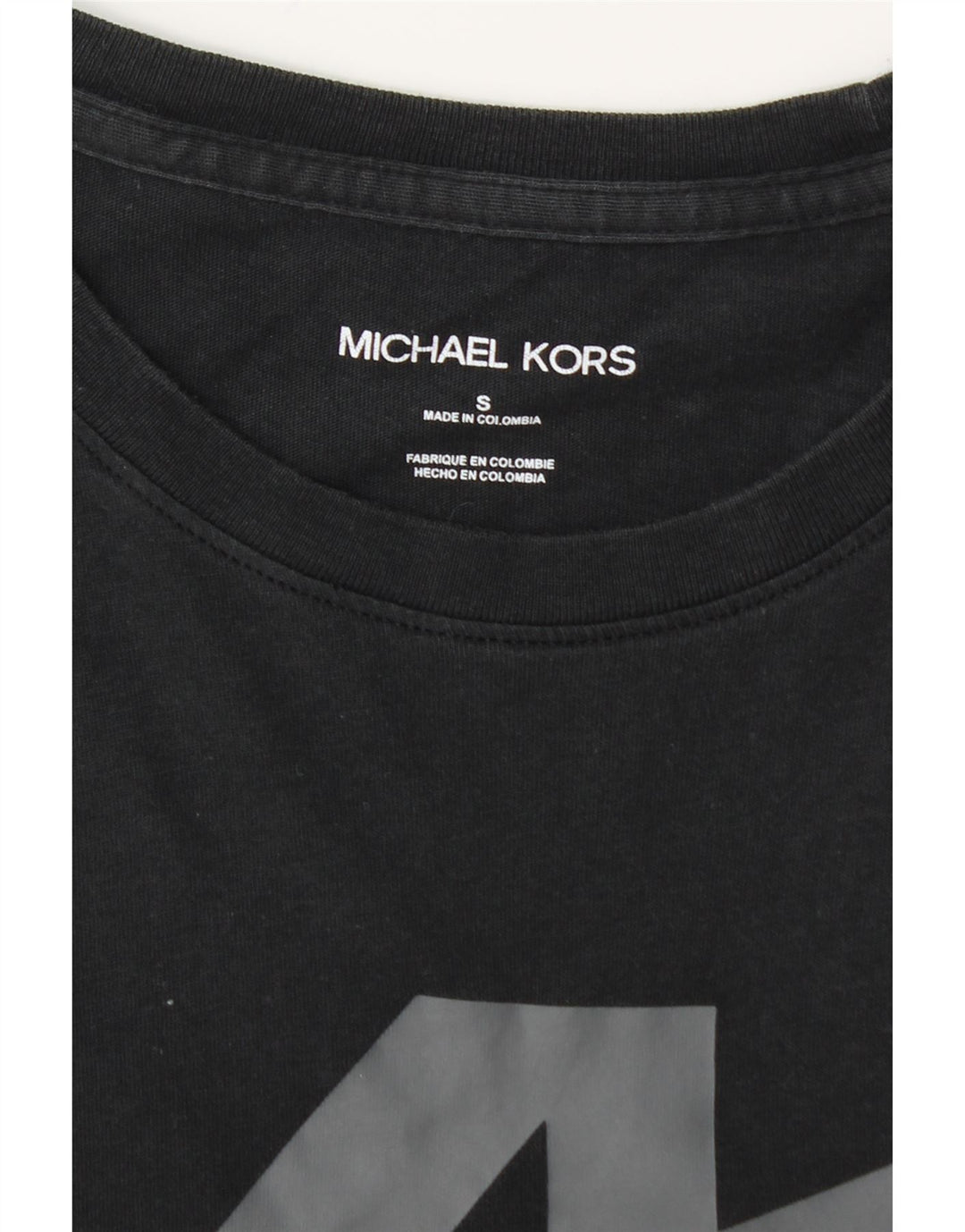 MICHAEL KORS T-shirt grafica da uomo piccola in cotone nero