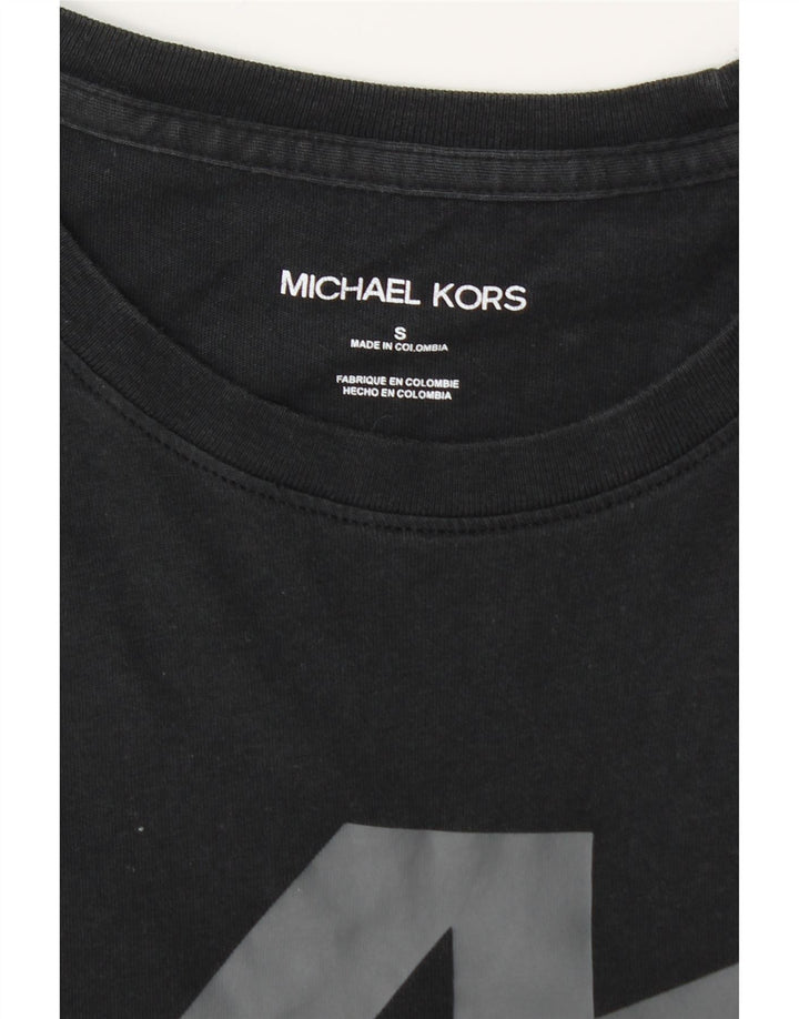 MICHAEL KORS T-shirt grafica da uomo piccola in cotone nero