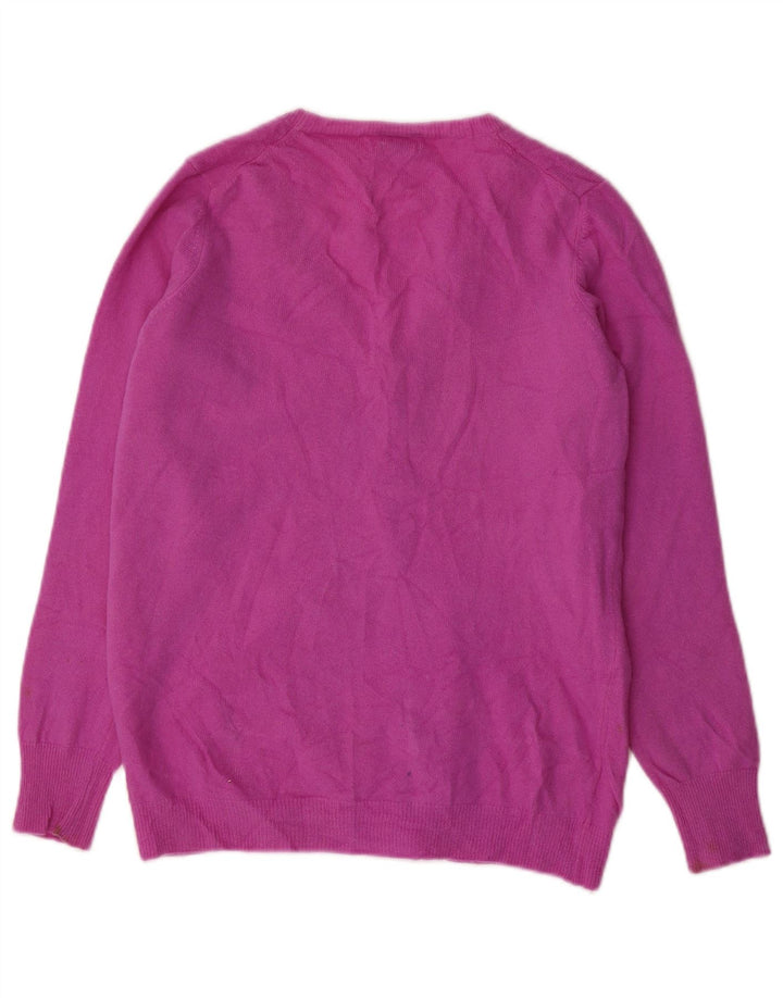 Maglione cardigan da donna Benetton UK 12 viola medio