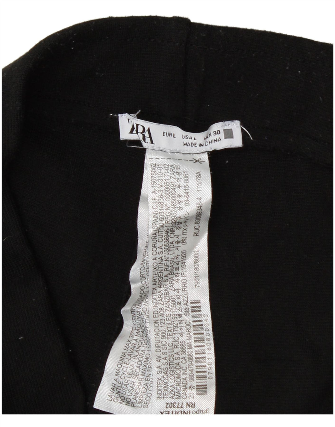Leggings Zara da donna UK 14 grande poliestere nero