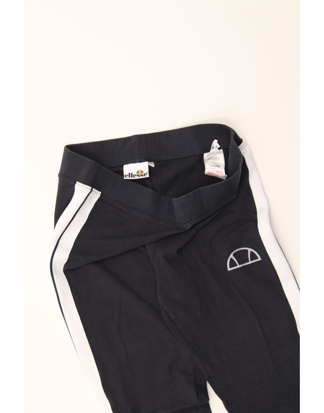 ELLESSE Womens Leggings UK 10 Small  Navy Blue Colourblock Cotton Vintage Ellesse and Second-Hand Ellesse from Messina Hembry 