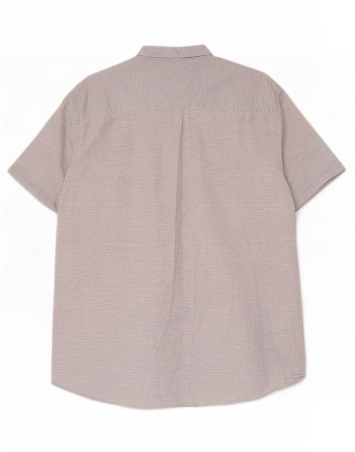 Camicia a maniche corte da uomo Lee XL in cotone screziato blu