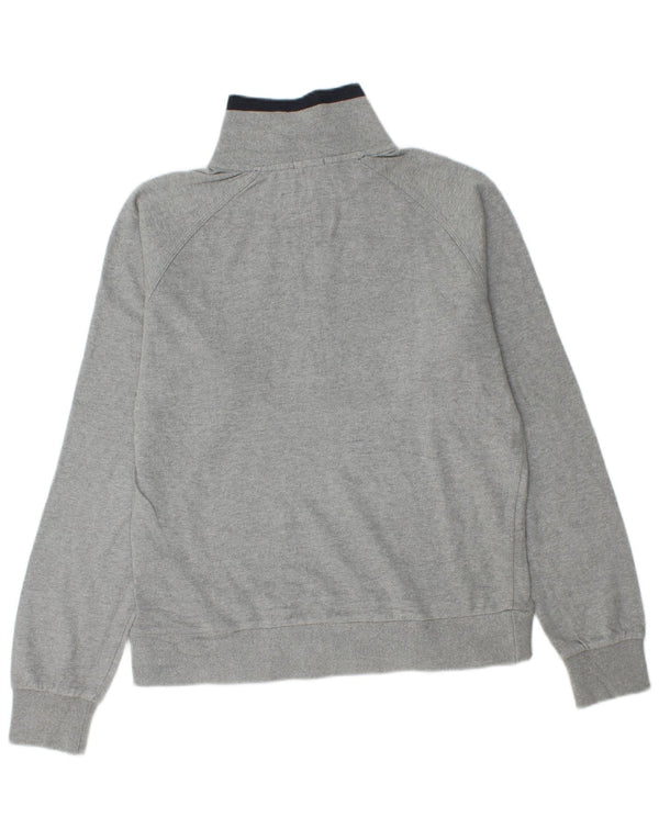 Felpa Champion da donna con grafica muscolare e collo con zip, maglione, UK 14, grigio medio