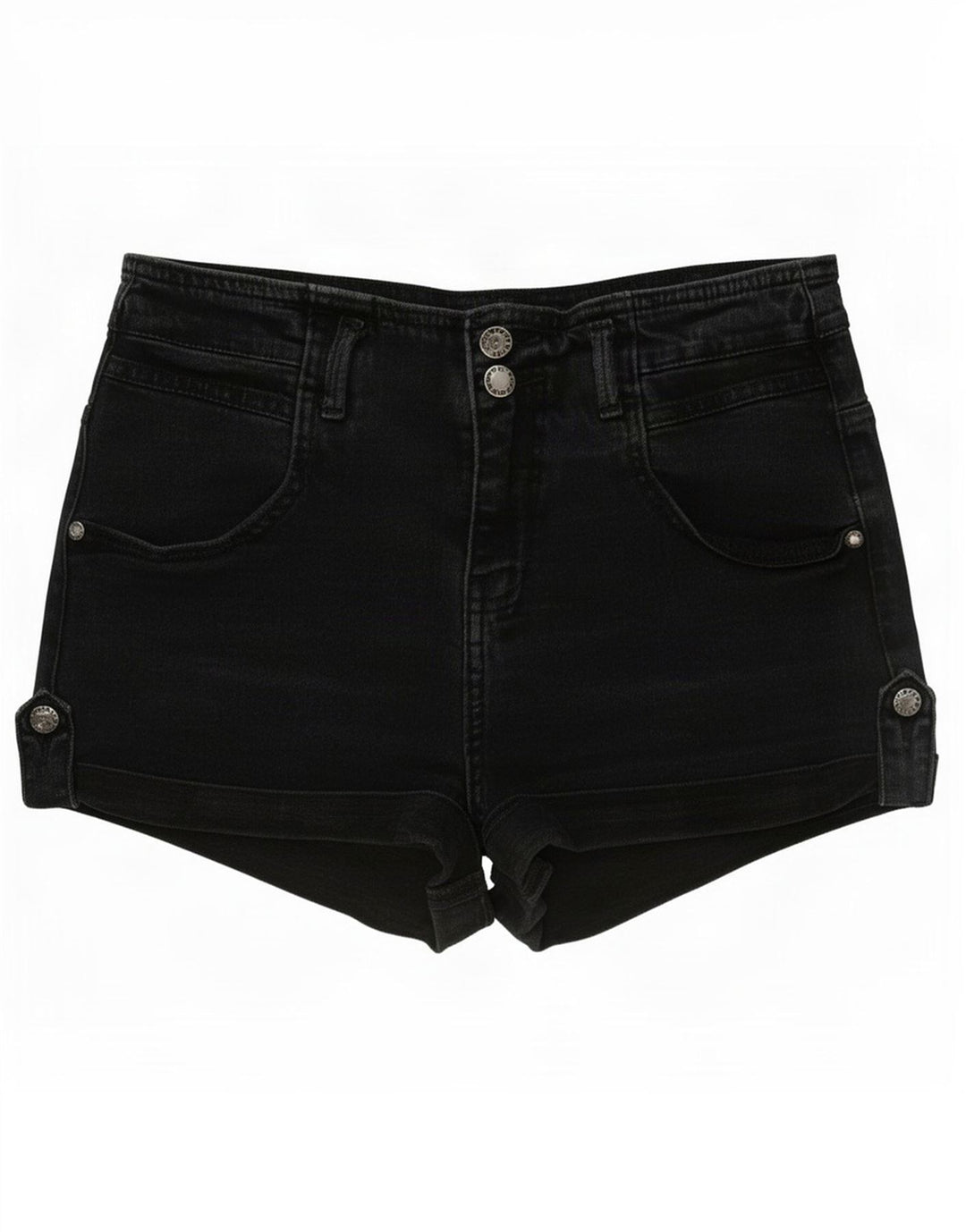 Pantaloncini di jeans moto da donna Topshop medi W28 neri