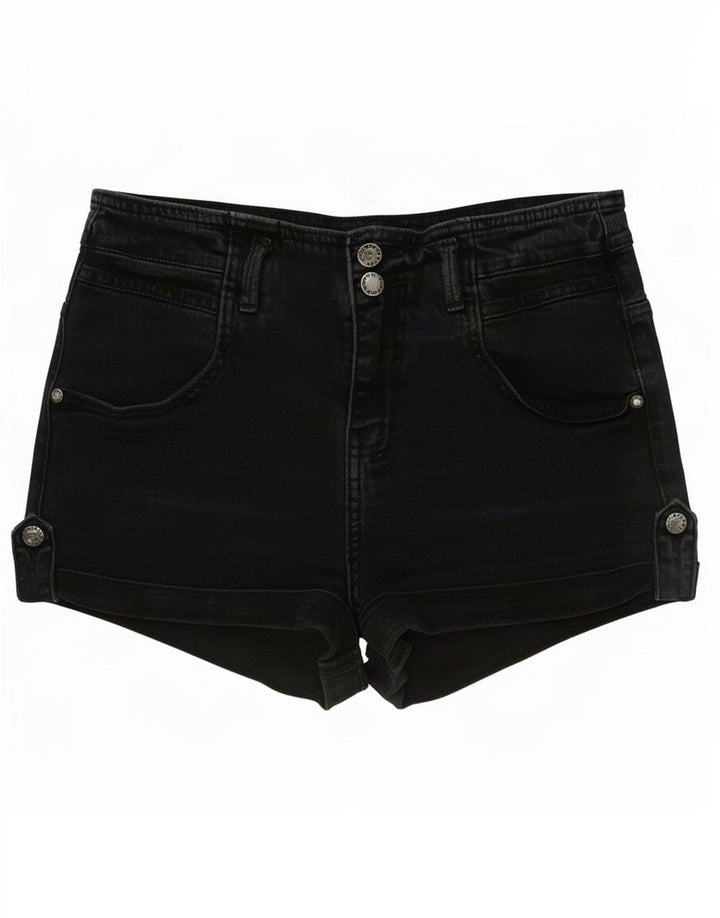 Pantaloncini di jeans moto da donna Topshop medi W28 neri