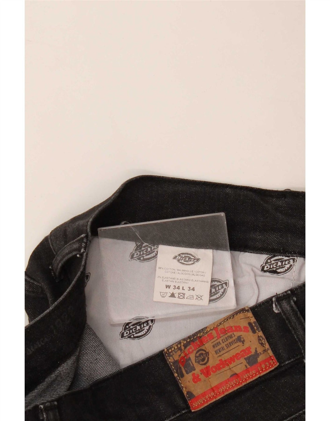 Dickies Jeans slim da donna W34 L34 Cotone nero