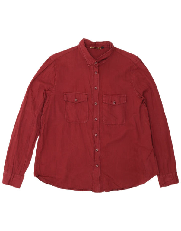 Camicia da donna Massimo Dutti EU 44 XL Cotone bordeaux