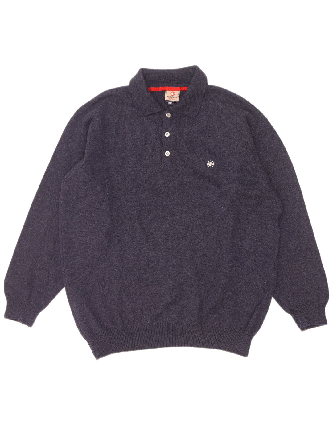 Maglione da uomo con collo alto Murphy & Nye 2XL in lana blu navy