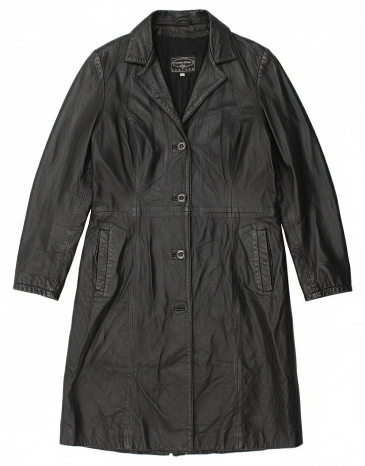 Cappotto in Pelle Donna Roberta Ferrini IT 44 Medio Pelle Nera