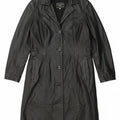 Cappotto in Pelle Donna Roberta Ferrini IT 44 Medio Pelle Nera