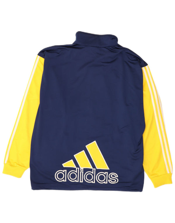 Giacca da tuta da uomo Adidas UK 44/46 Large Blu Navy Colourblock