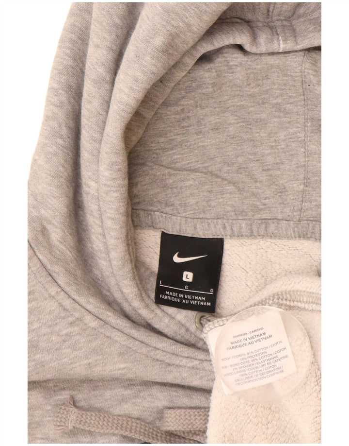 Felpa con cappuccio grafica NIKE Moeller da uomo, grande, in cotone grigio