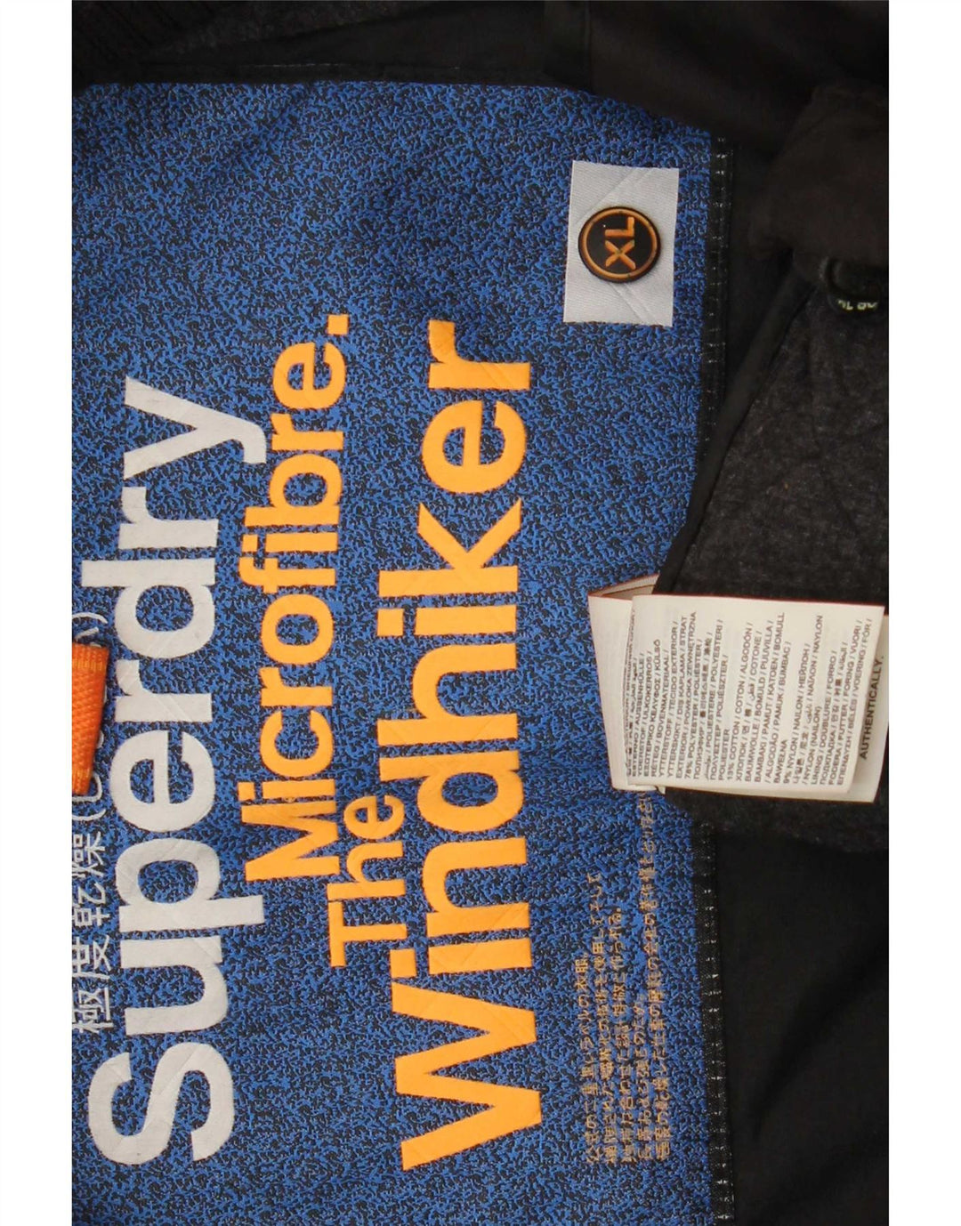 Giacca trapuntata da uomo Superdry The Windhiker UK 42 XL poliestere nero
