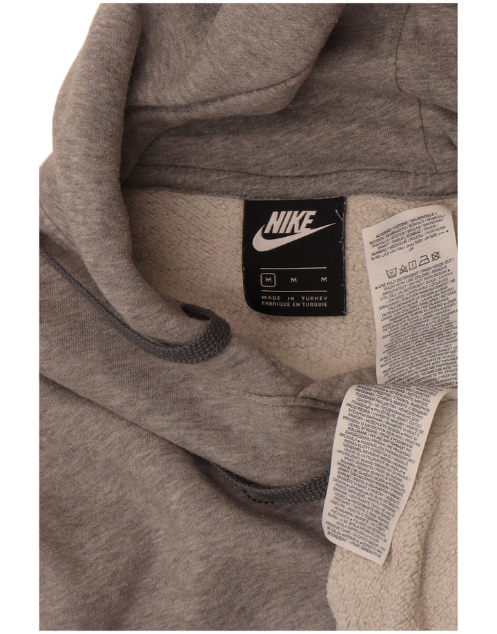 Felpa con cappuccio da uomo Nike in cotone grigio medio