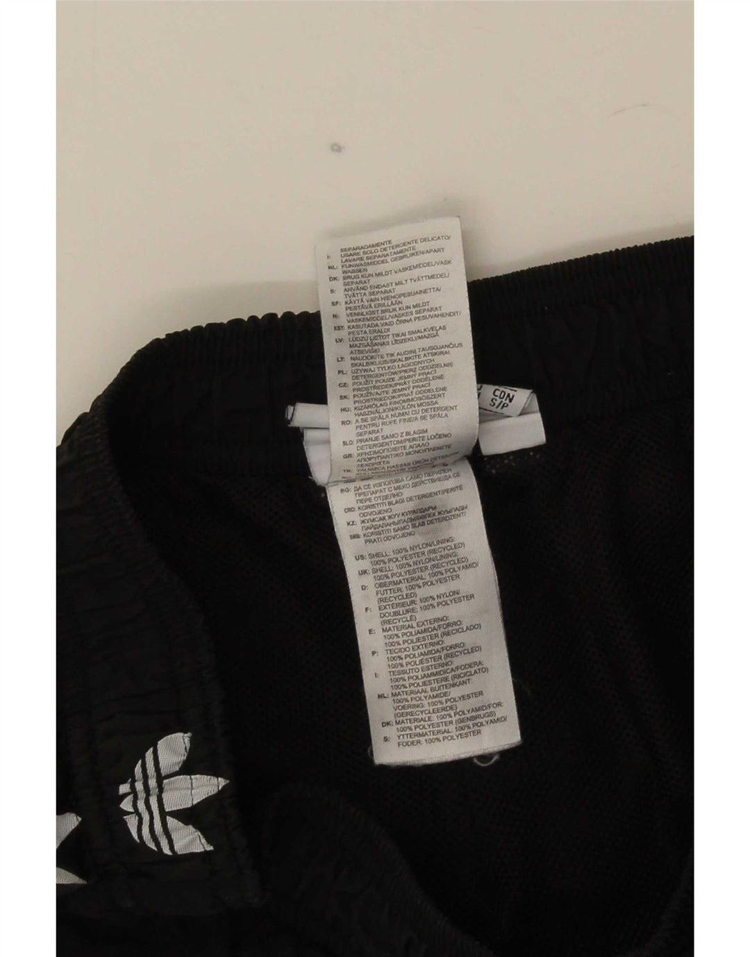 Pantaloncini sportivi grafici da uomo Adidas piccoli in poliestere nero