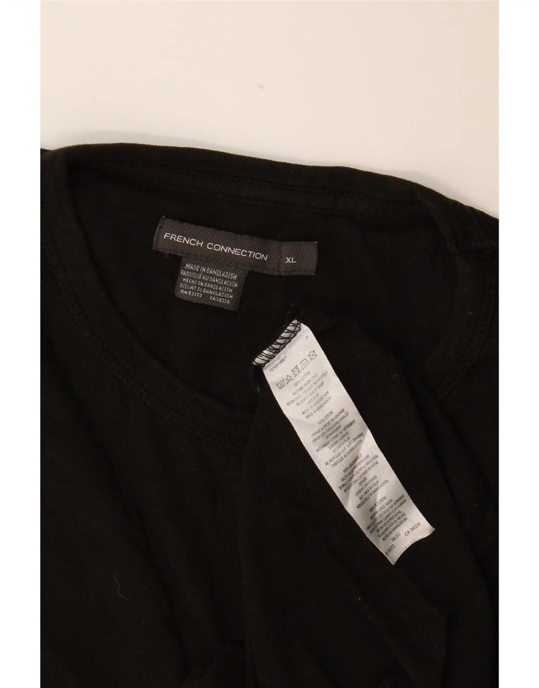 T-shirt da uomo French Connection Top XL in cotone nero