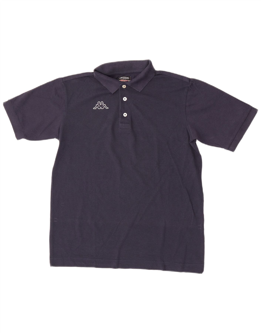 Polo Kappa Uomo Media Cotone Blu Navy