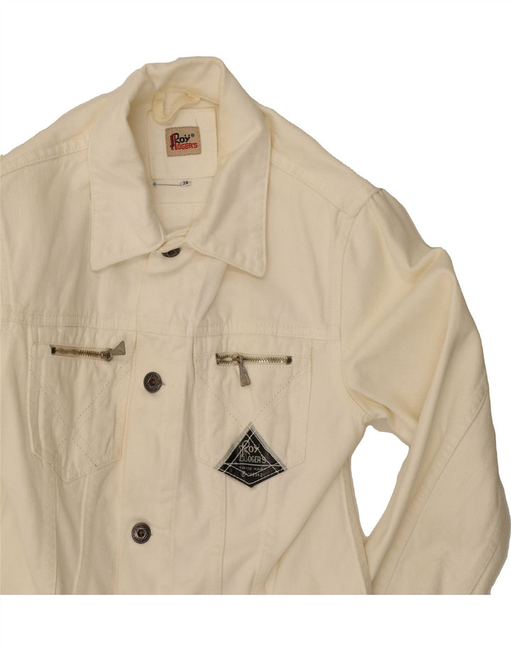 ROY ROGERS Girls Denim Jacket 8-9 Years Off White Vintage Roy Rogers and Second-Hand Roy Rogers from Messina Hembry 